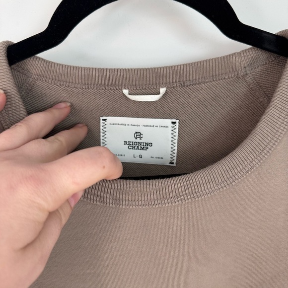 Reigning Champ Long Sleeve Exterior Stitching Crewneck Sweater - Picture 4 of 5